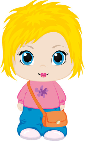 Little girl.  のイラスト素材