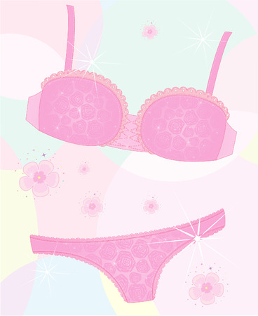 Pink lingerie のイラスト素材