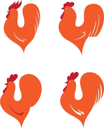 Set of cocksのイラスト素材