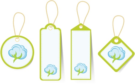 	The price tags for products from a cotton.のイラスト素材