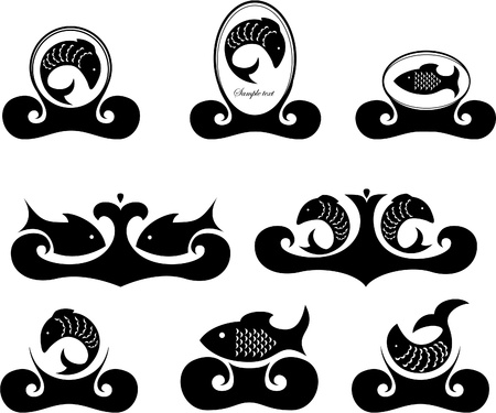 Vector illustration of a fishのイラスト素材