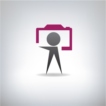 stylized photo cameraのイラスト素材