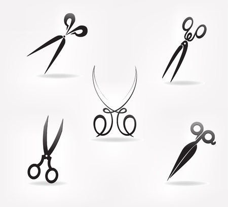 scissors  stylization  design element for illustrationのイラスト素材