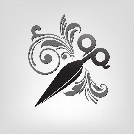 scissors  stylization  design element for illustrationのイラスト素材