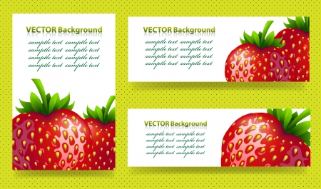 backgrounds with red, juicy strawberriesのイラスト素材