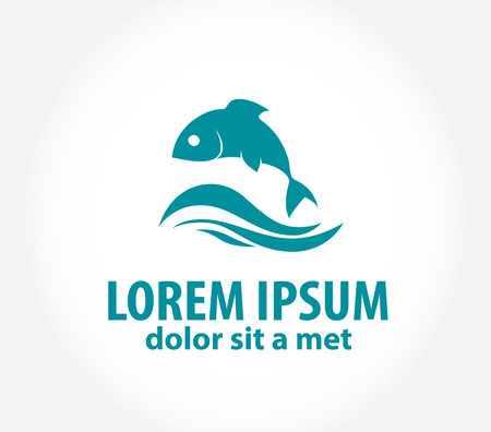 Fish abstract vector design template.のイラスト素材