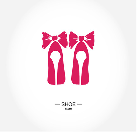 Logo shoe store, shop, fashion collection, boutique label.