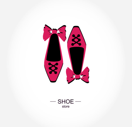 Logo shoe store, shop, boutique label.のイラスト素材