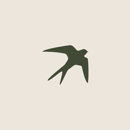 Swallow bird abstract vector logo design template.のイラスト素材