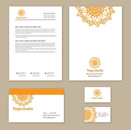Template corporate style with a round ornamentのイラスト素材