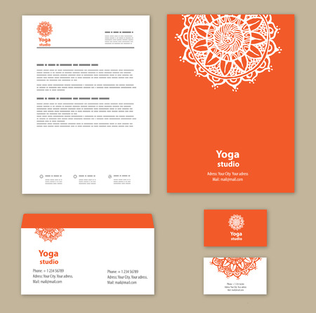 Template corporate style with a round ornamentのイラスト素材