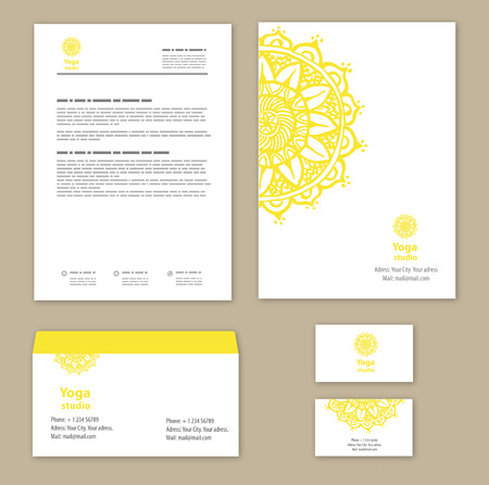 Template corporate style with a round ornamentのイラスト素材