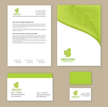 Eco green leaf  template.のイラスト素材