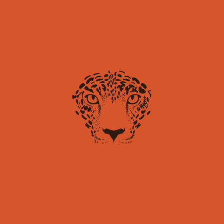 Leopard or jaguar. Stylized wild cat. Vector illustrationのイラスト素材
