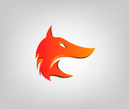 Vector image of an fox head on white background.のイラスト素材