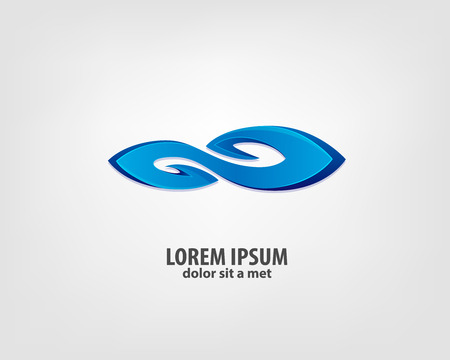 Wave element design. vector design template.のイラスト素材