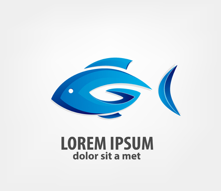 fish element design. vector design template.のイラスト素材