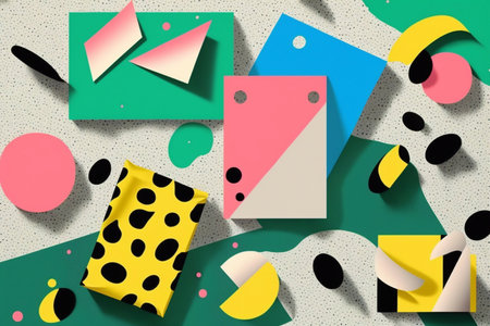 Geometric design abstract background - modern business template