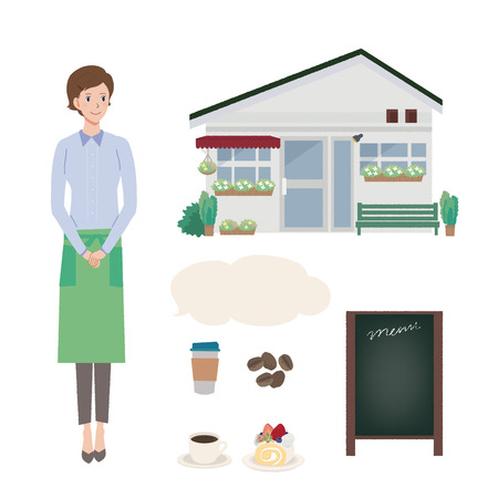 cafe clerkのイラスト素材