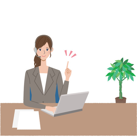 receptionist Femaleのイラスト素材