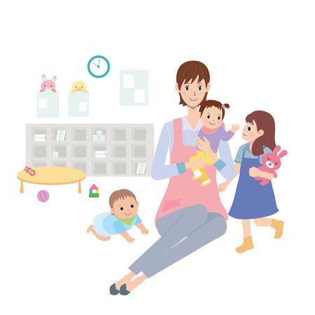 child care workersのイラスト素材