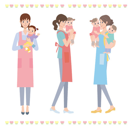 child care workersのイラスト素材
