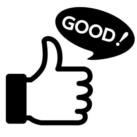 Mark Good's icon (illustration of a hand)のイラスト素材