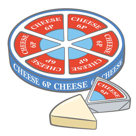 Food illustration series (cheese. 6 pieces)のイラスト素材