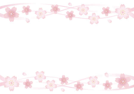 Cherry Blossom frame (Japanese pattern)
Â のイラスト素材
