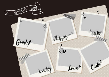 Arange album of photos (blackboard style)
Â のイラスト素材