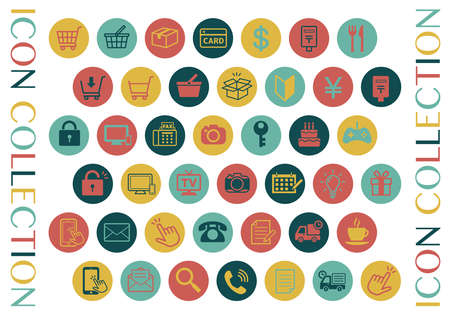 Set of the icon which is often used in a living scene (the circle type)