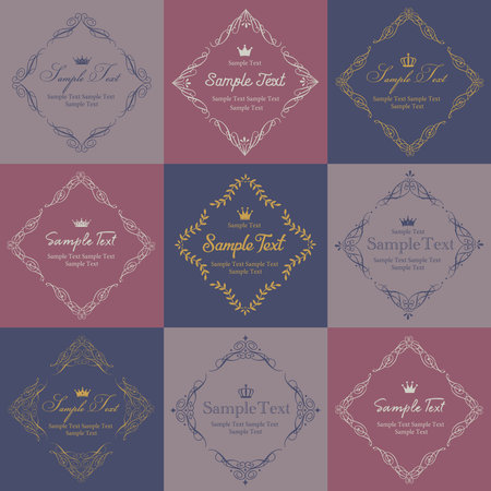 Elegant and classical frameset (antique design)のイラスト素材