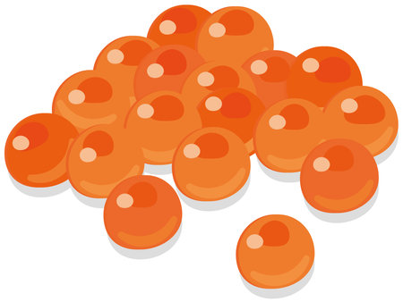 Illustration of seafood (salmon roe)のイラスト素材