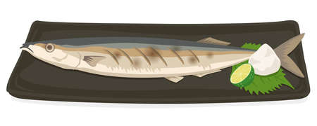 Japanese food
Grilled saury with saltのイラスト素材