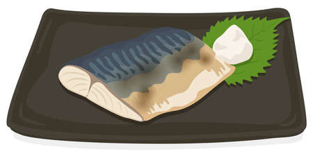 Japanese food
Grilled mackerel with saltのイラスト素材