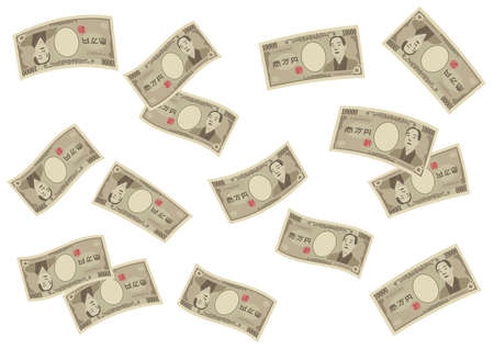 Background of the dancing 10,000 yen note

It says "10,000 yen" in Japaneseのイラスト素材