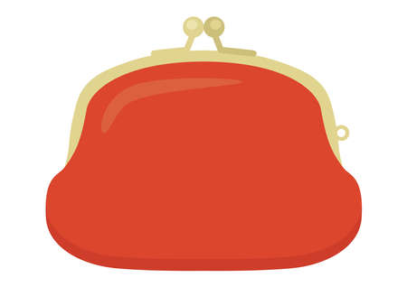 Red purse with a clasp
Japanese walletのイラスト素材