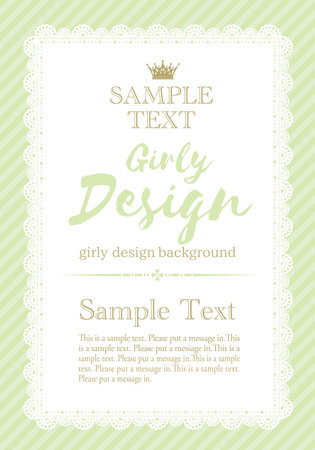 Girly design template (green)
Retro background materialのイラスト素材