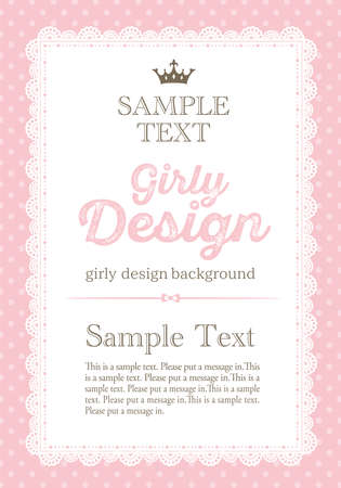 Girly design template (pink)
Retro background materialのイラスト素材
