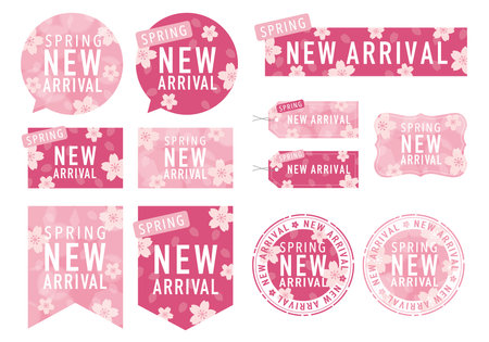 new arrival toolset (spring) pinkのイラスト素材