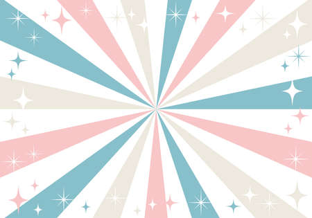 Glitter background material of radial concentrated lines (Retro color)のイラスト素材