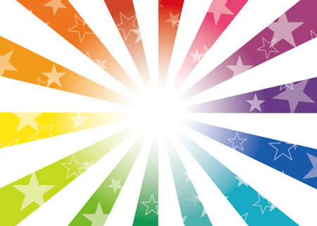 Background material for radial concentrated lines (rainbow color)のイラスト素材