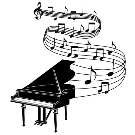 Illustration Of A Grand Pianoのイラスト素材 イメージマート
