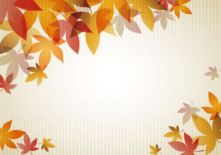 Autumn leaves background frame (wallpaper)のイラスト素材