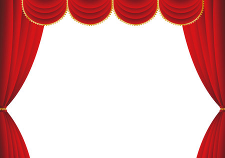 red curtain background material
red curtain stageのイラスト素材