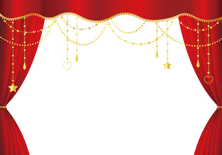 red curtain background material
red curtain stageのイラスト素材