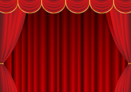 red curtain background material
red curtain stageのイラスト素材