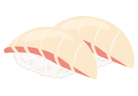 Sushi_Nigiri Sushi_Sea Breamのイラスト素材