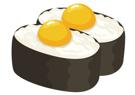 Sushi_Gunkanmaki _Yam quailのイラスト素材