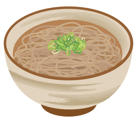 Japanese food_noodles
Kakesoba

Buckwheat noodles in soup.のイラスト素材